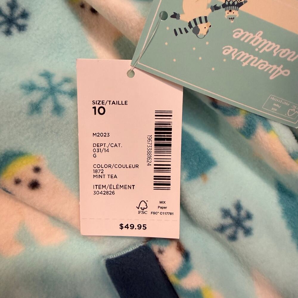 Gymboree Polar Bear Fleece Quarter Zip Pullover Kids Size 10 NWT Blue - Picture 5 of 7